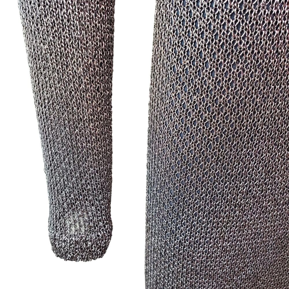 Women's Metallic Bodycon Dress With Open Back Size S - Picture 4 of 5